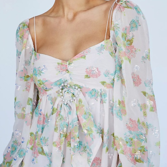 NWT FOR LOVE AND LEMONS Georgina Swing Dress - Picture 3 of 11